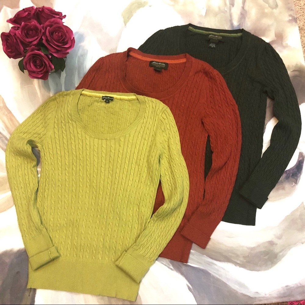 [Eddie Bauer] sweater bundle! Size Medium Green